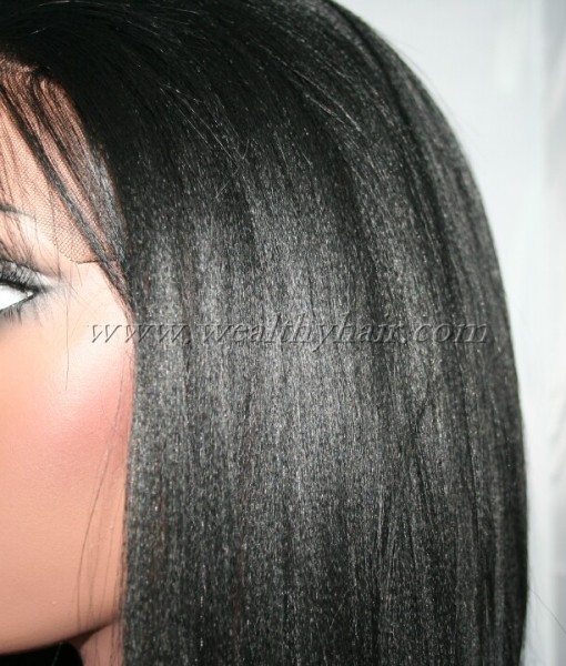 Dana Yaki Straight Synthetic Lace Front Wig 12" Color #1 Jet Black - Image 2