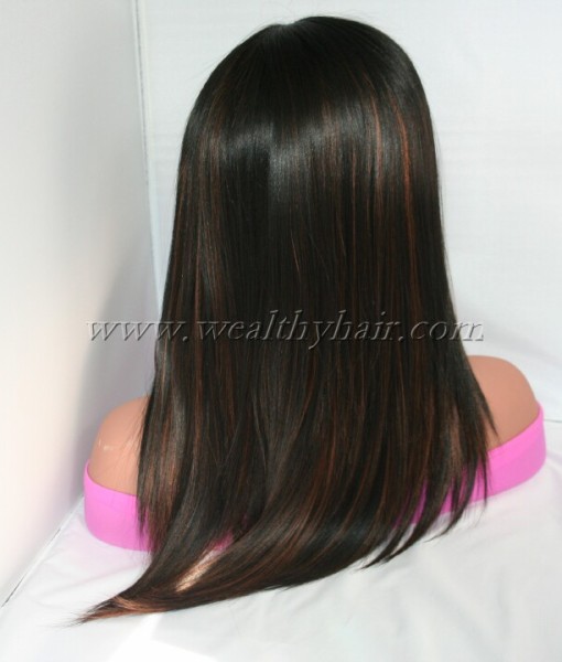 Marsha Yaki Straight Lace Front Wig 16" Color #1b/30 - Image 3