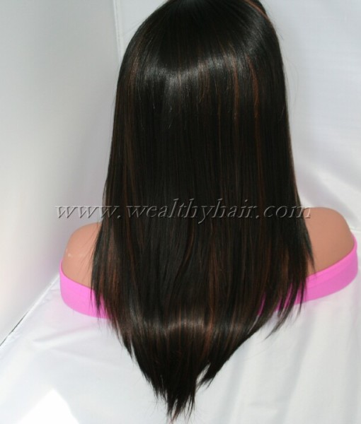 Marsha Yaki Straight Lace Front Wig 16" Color #1b/30 - Image 2