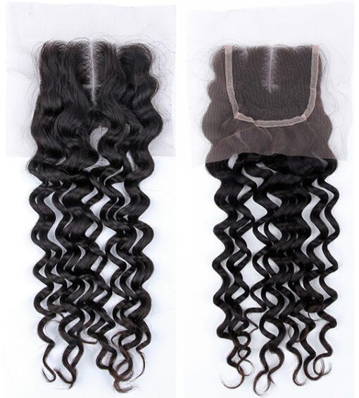 Brazilian Virgin Remy Human Hair Lace Closure Island Curly Wealthy Hair