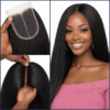 HD Transparent Lace Yaki Relaxed Closure Pre Plucked