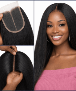 HD Transparent Lace Yaki Relaxed Closure Pre Plucked