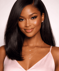 Light Yaki Straight Human Hair Closure Natural Scalp Melt