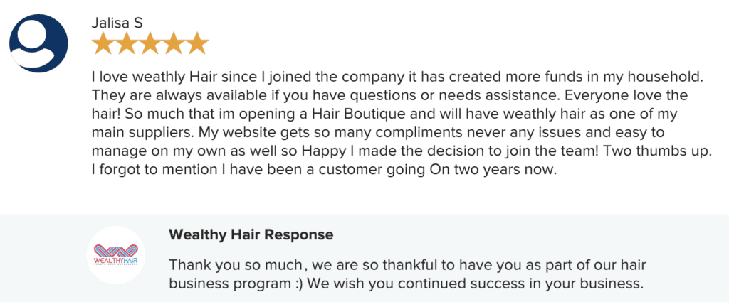 Wealthy Hair Business System Package BBB Reviews By Jalisa