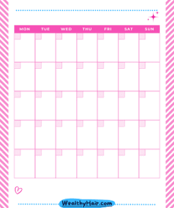 Wealthy Hair Daily Weekly Monthly Planners
