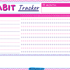 Wealthy Hair Habit Tracker Planner