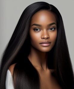 Wealthy Hair Yaki Straight Virgin Remy 100% Human Hair Extensions Sew In Weave Bundles African American Woman