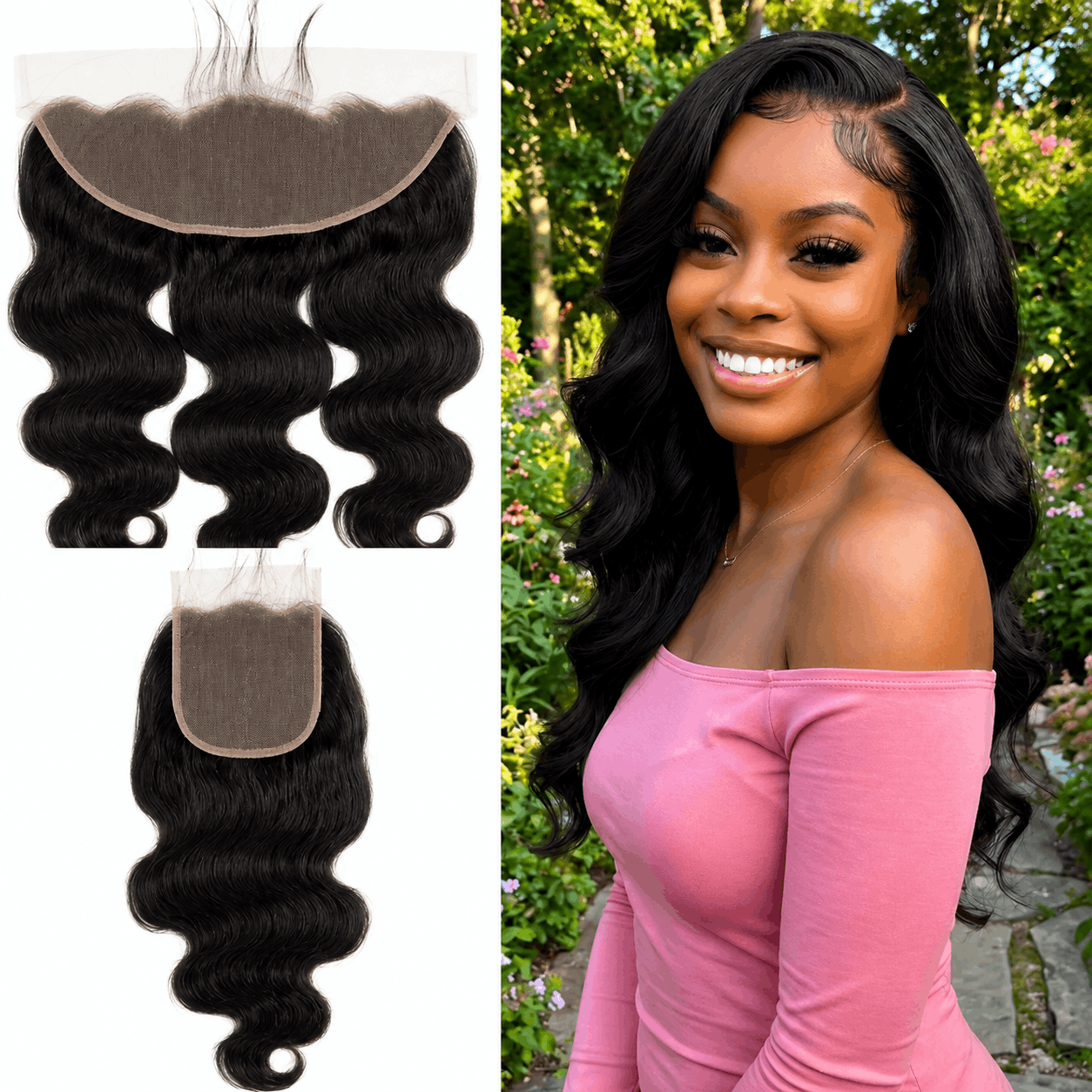 Installing body wave hair extensions