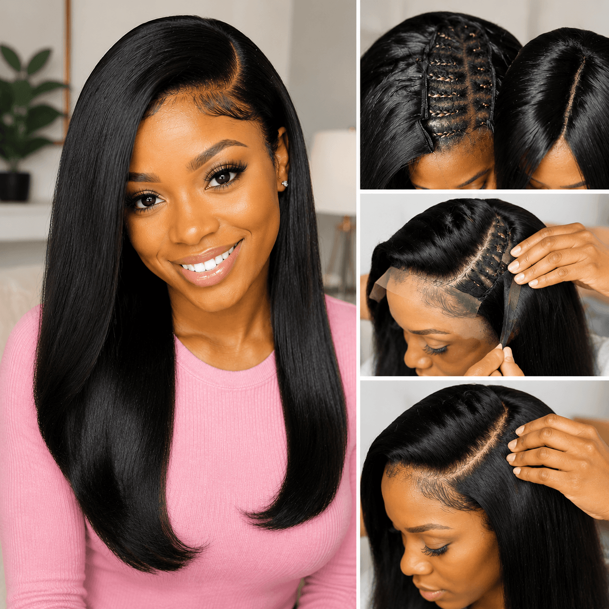 Step-by-step closure weave sew-in process