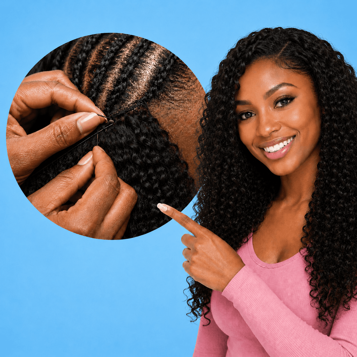 What is a wet and wavy sew-in