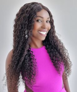 medium density Island Curly Lace Front Wig Wealthy Hair