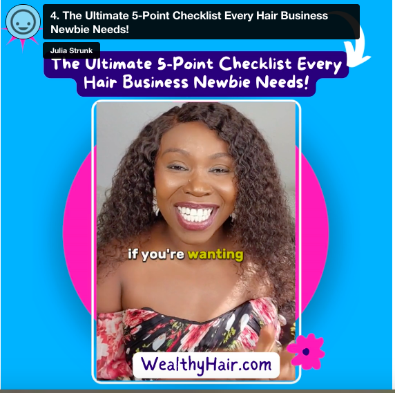 The Ultimate 5-Point Checklist Every Hair Business Newbie Needs!