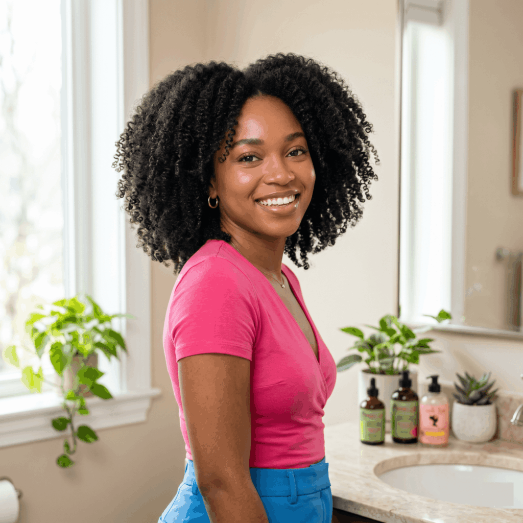 4c Hair Close Up With Moisturized Natural Coils And Healthy Volume