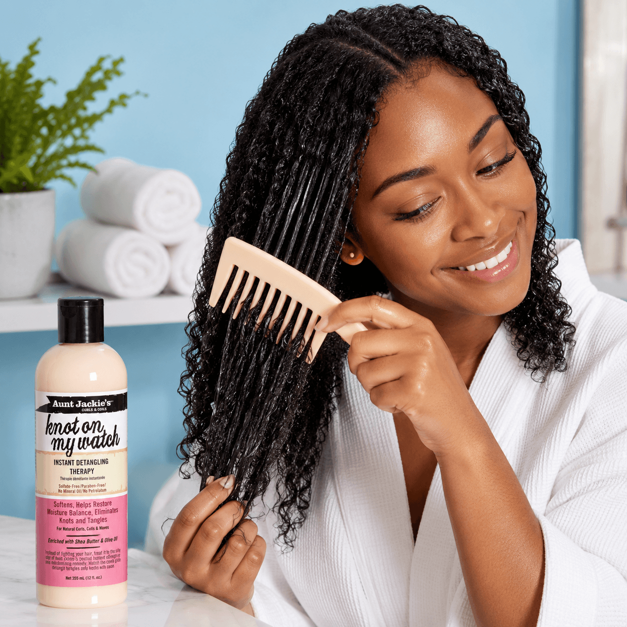 Aunt Jackie’s Instant Detangling Therapy For Knots And Curly Hair Care