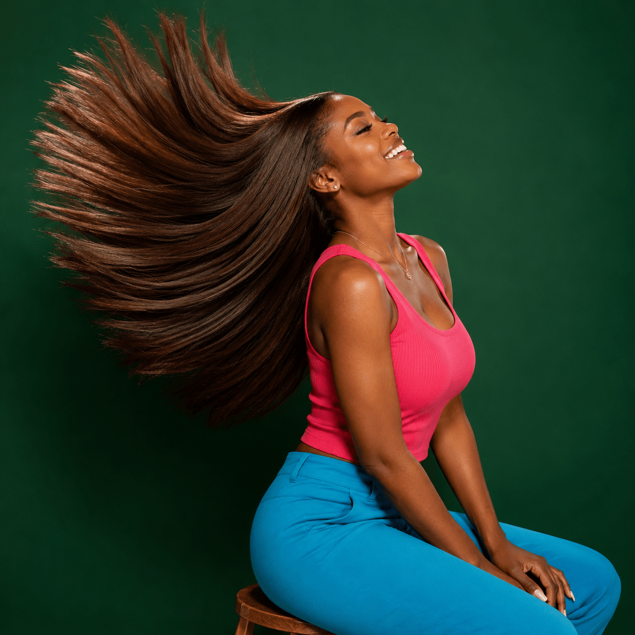 Chocolate Brown Hair Color For Black Women With Sleek Straight Hair