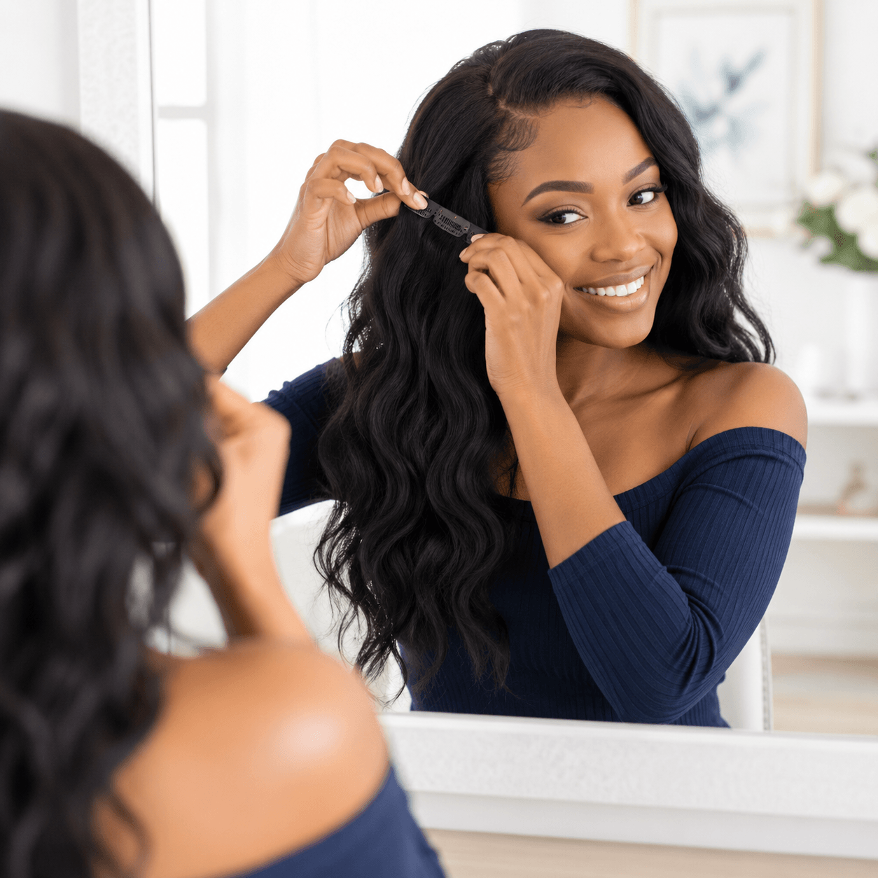 Clip In Hair Extensions Application