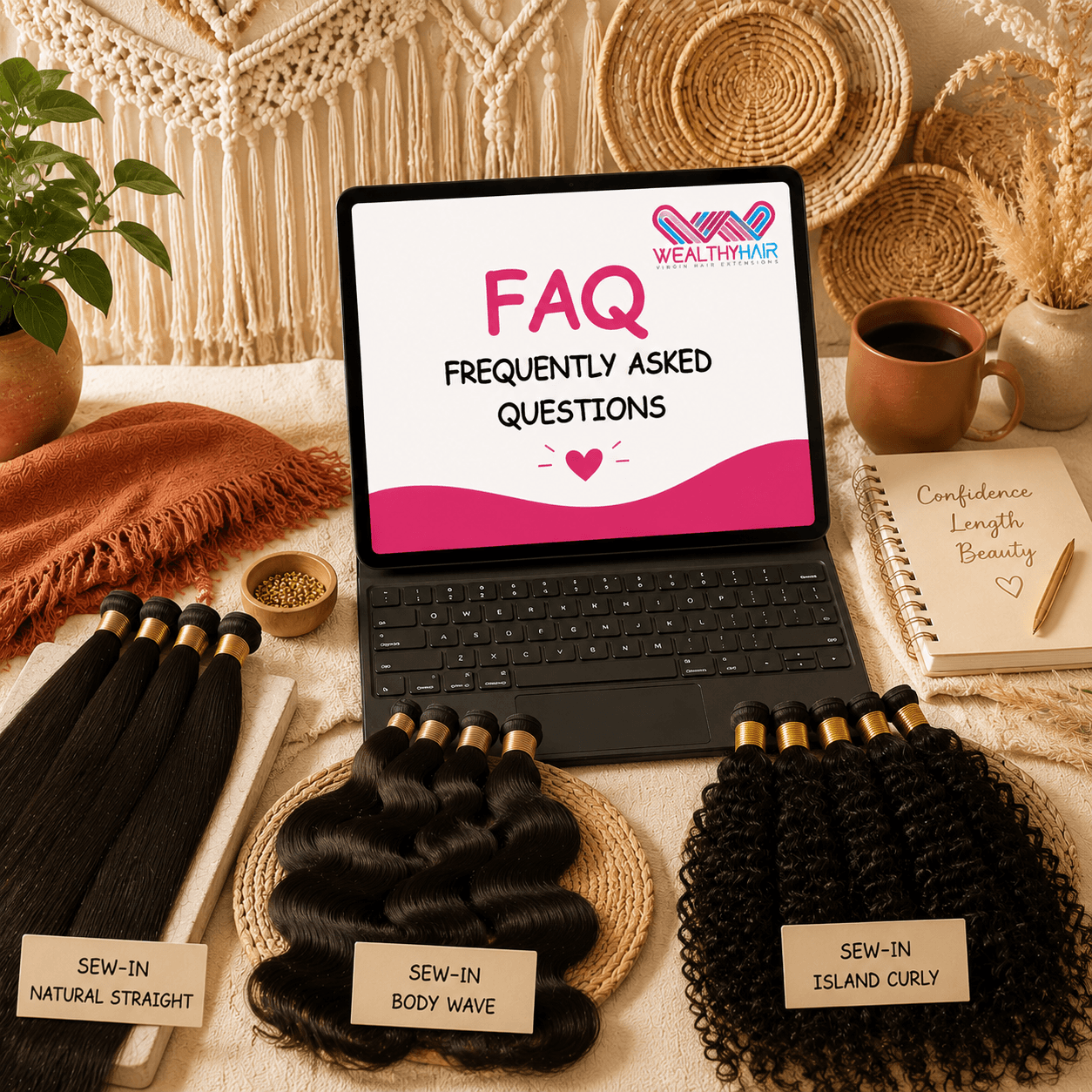 Frequently Asked Questions About Sew-In Hair Extensions With Laptop Display