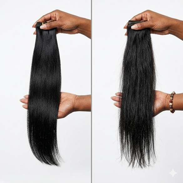 How To Tell Remy Hair Extensions From Non Remy Hair Smooth Vs Tangled