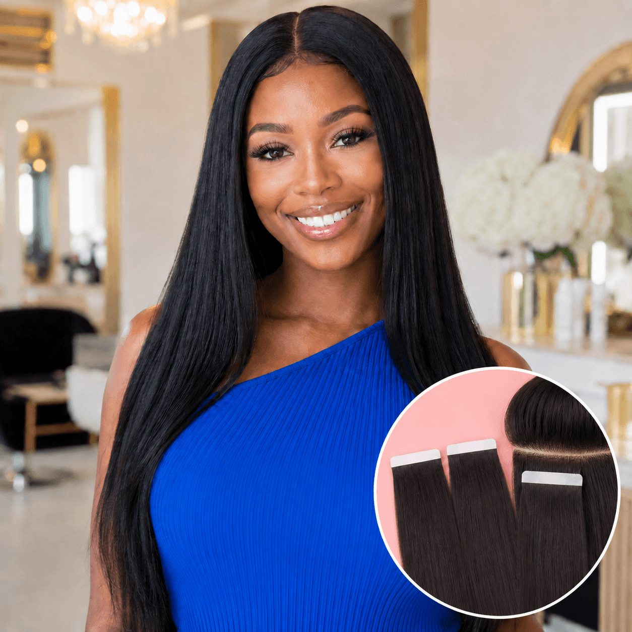Tape In Extensions For Seamless Natural Hair Blending