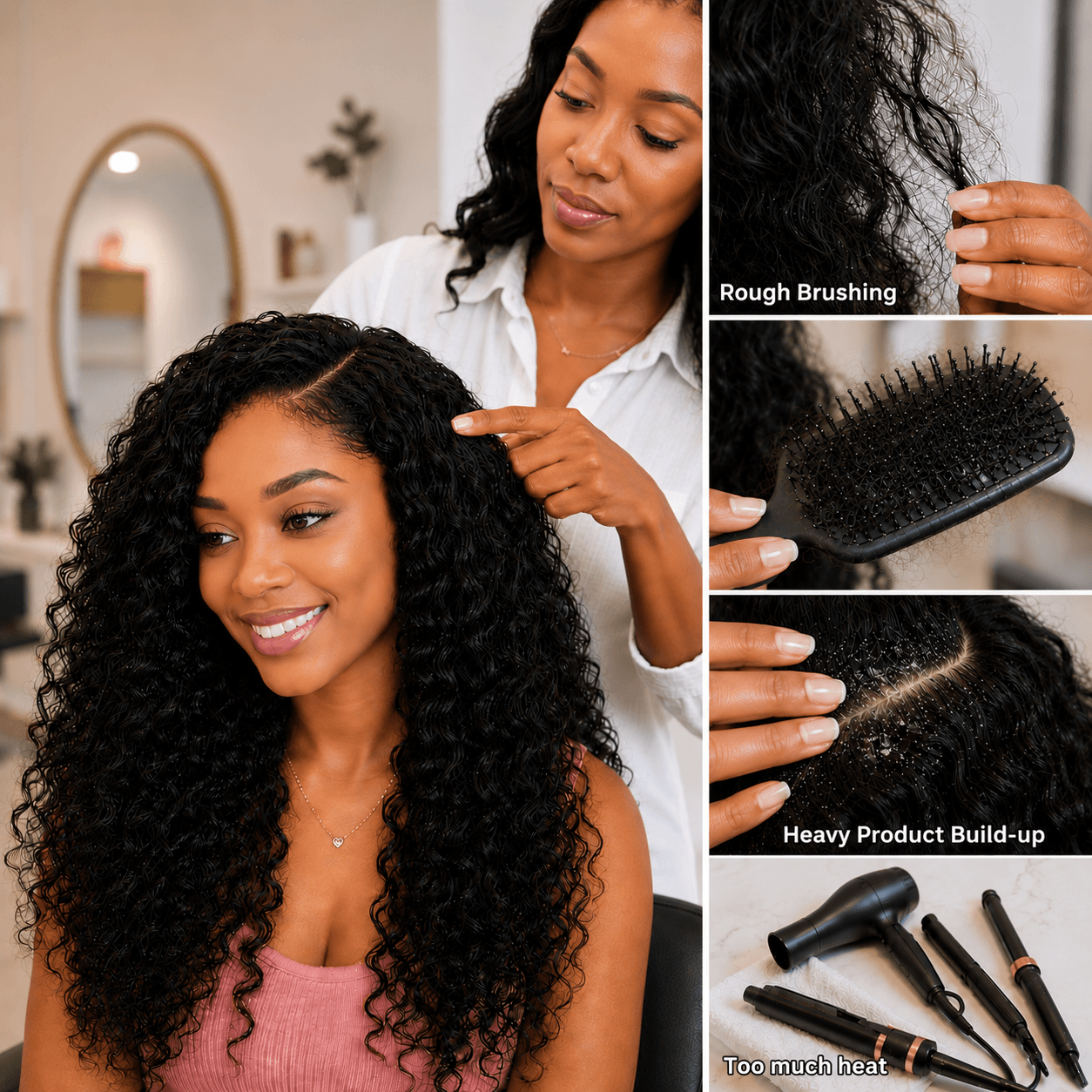 The Don’ts Of Styling Your Curly Sew-In Weave To Avoid Tangling And Dryness