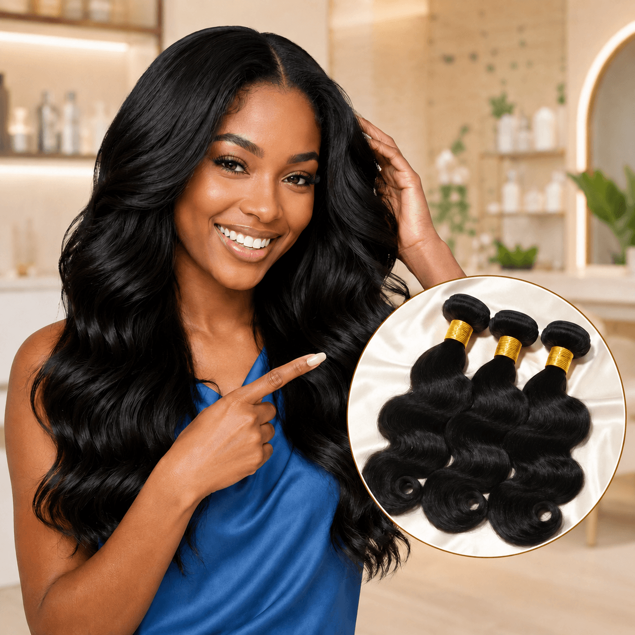 Virgin Hair Weft Extensions Made From Natural Human Hair