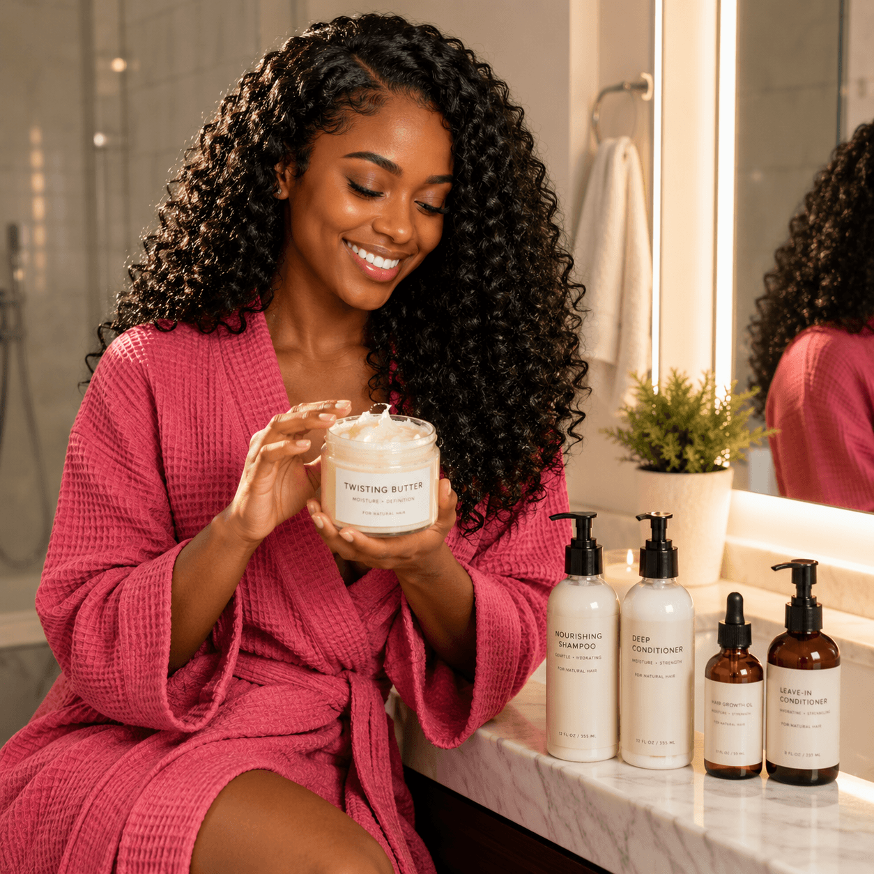 Best Black-Owned Haircare Products Collection Flat Lay
