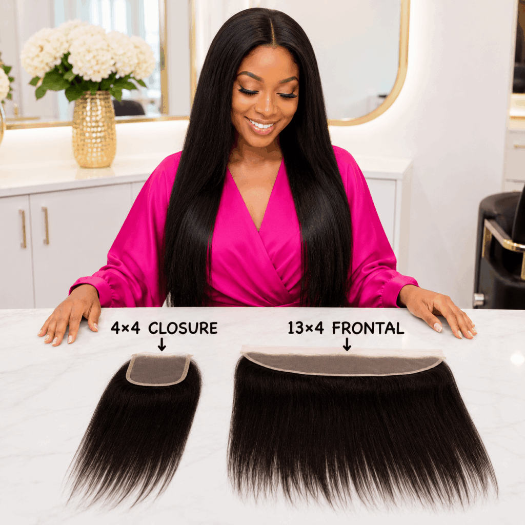 13×4 Frontal Vs 4×4 Closure Human Hair Lace Comparison