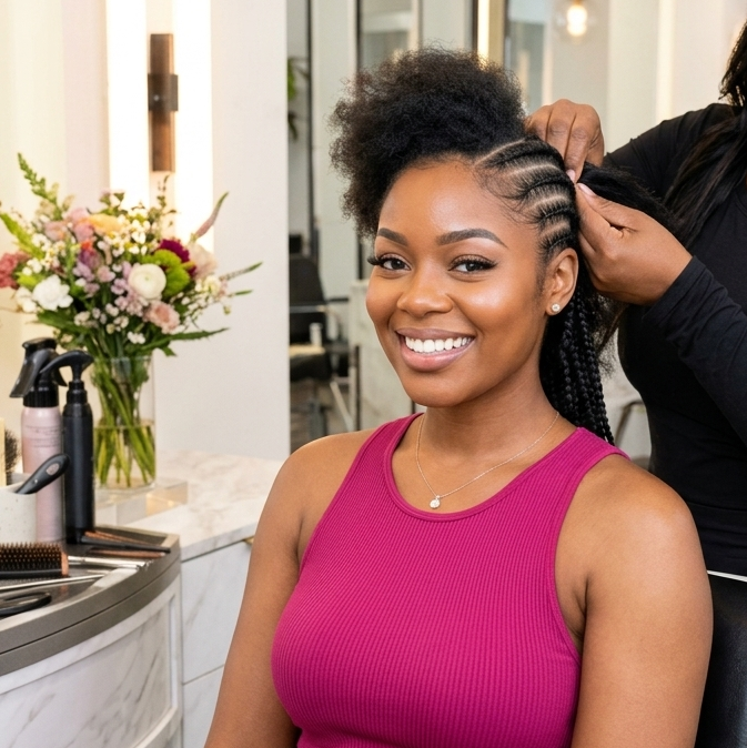 Basic Sew In Braid Base For Secure Hair Extensions