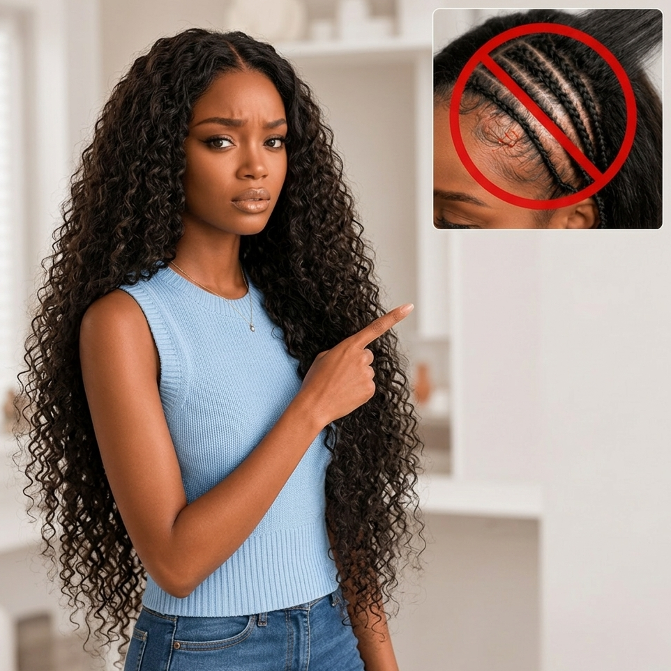 Healthy Natural Hair Protection Under A Basic Sew In
