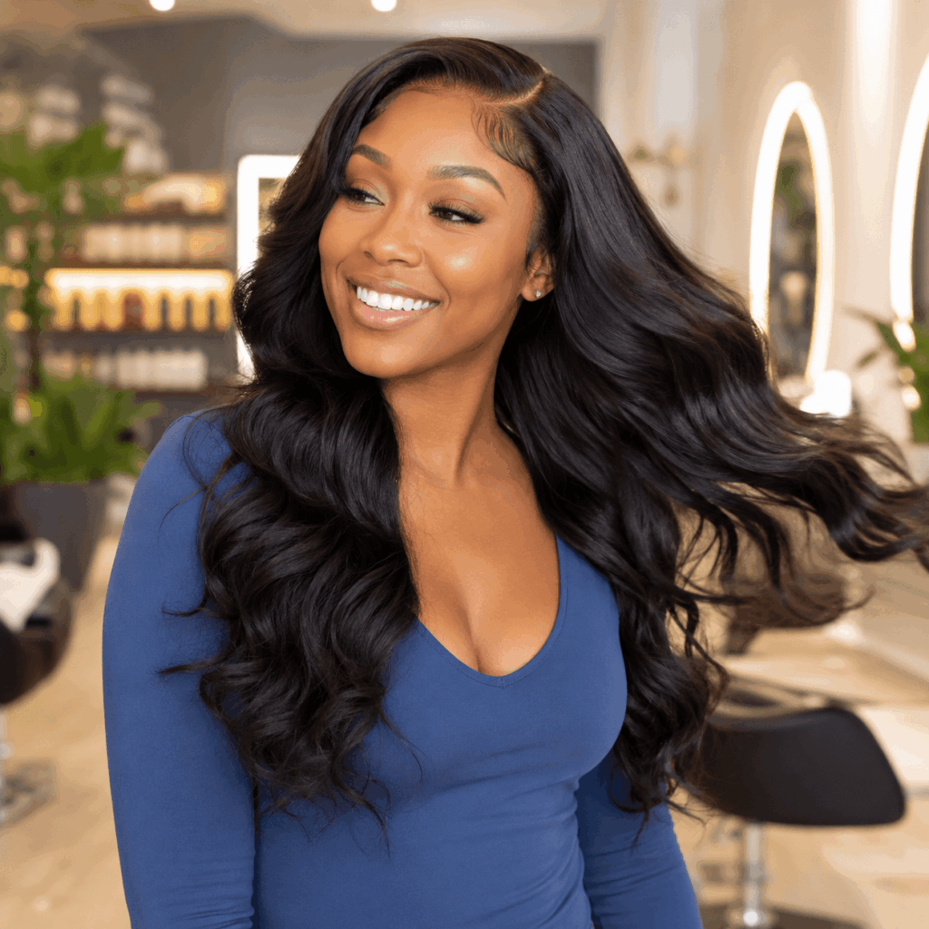 Density Changes Wig Movement With Soft Flowing Human Hair Wig