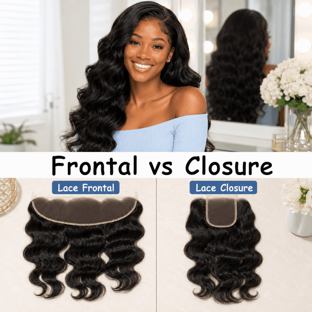 Difference Between Frontal And Closure For Natural Looking Human Hair Extensions