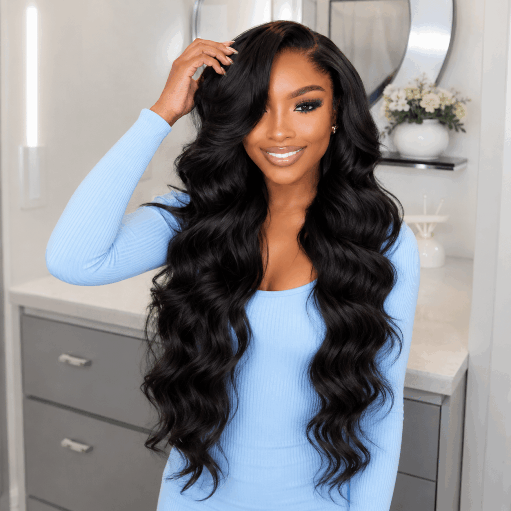 Healthy Natural Hair With Body Waves
