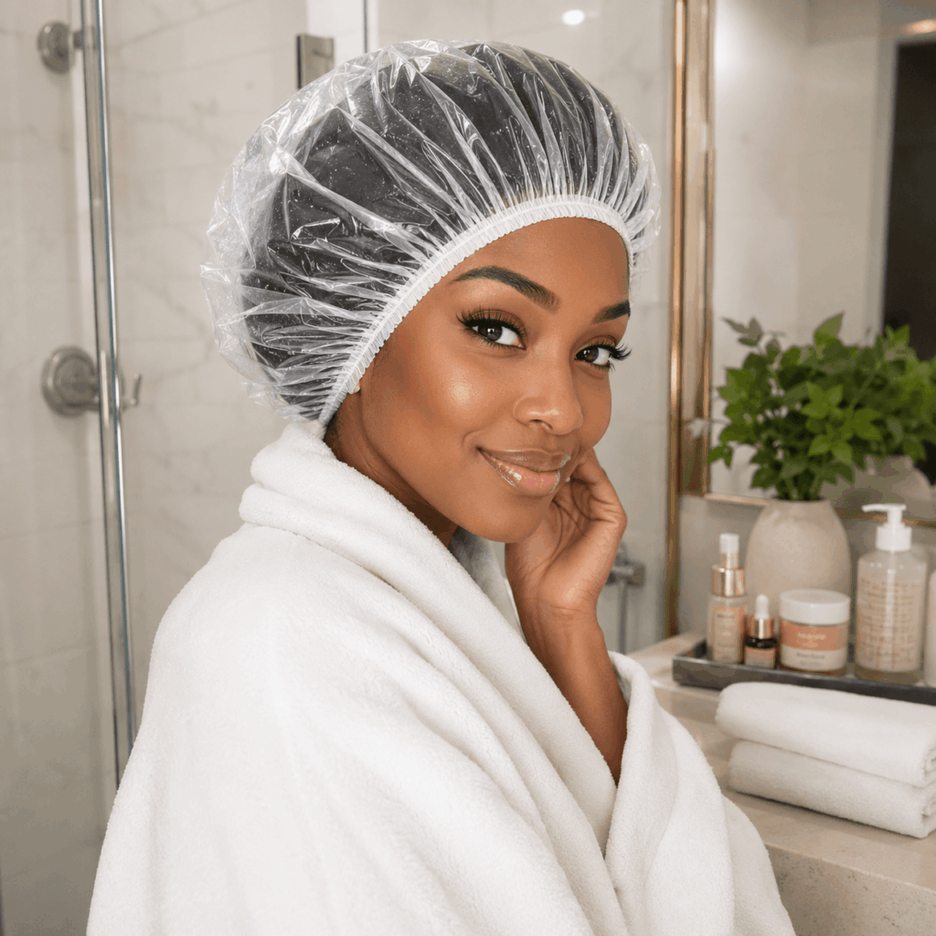 How Do You Shower With A Wig Installation Using Shower Cap Protection
