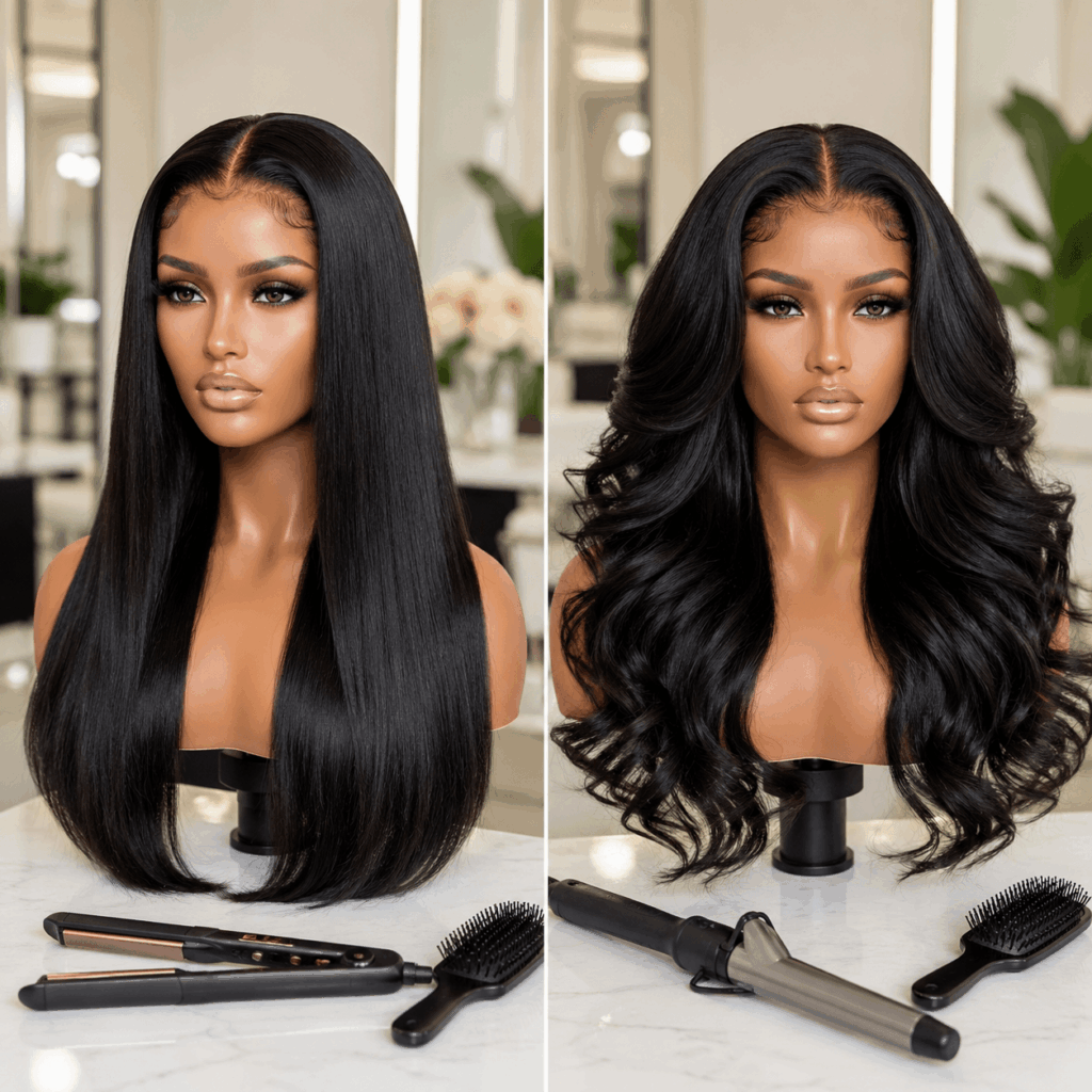 How Does Wig Density Affect Styling For Straight And Curled Human Hair Wigs
