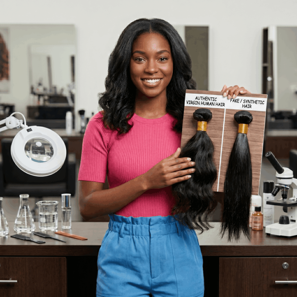 Real Vs Fake Virgin Human Hair Comparison And Authenticity Test