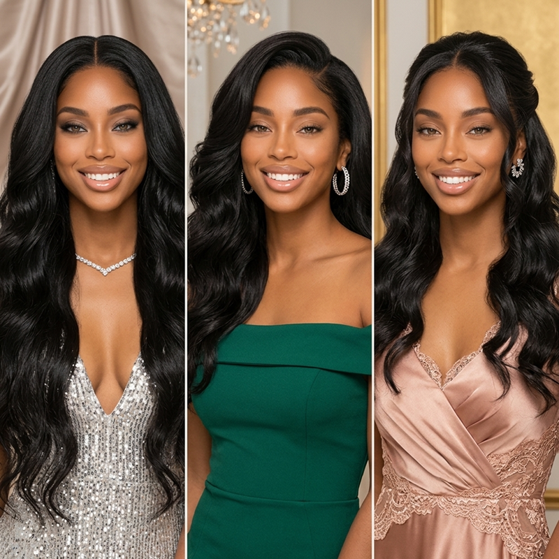 Elegant Body Wave Human Hair Style For A Special Occasion