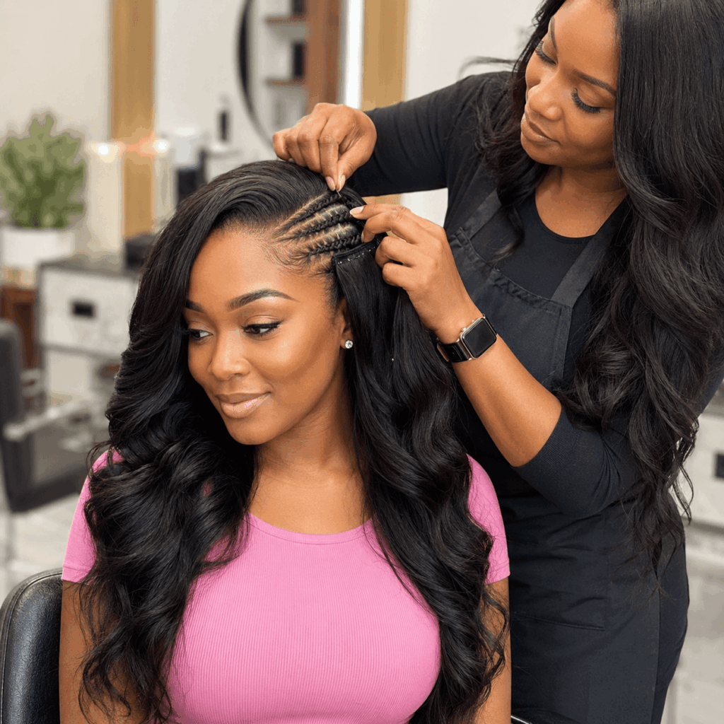 What Is A Hair Weave With Sew-In Human Hair Installation
