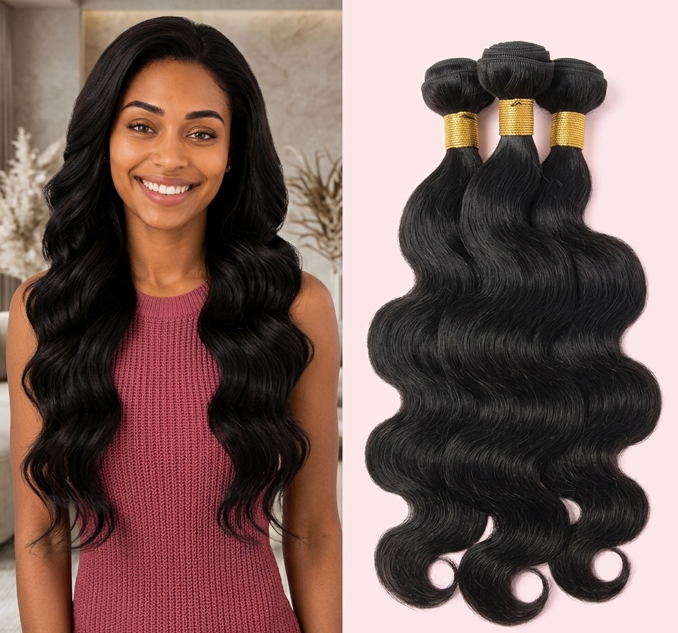 Natural Body Wave Hair With Loose Waves And Soft Volume