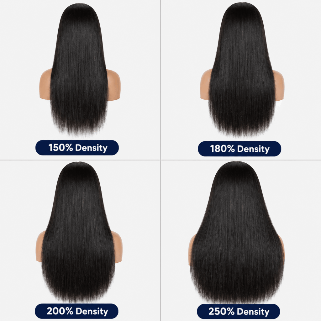 What Is Hair Density Of Wigs Showing Wig Fullness And Natural Hair Volume