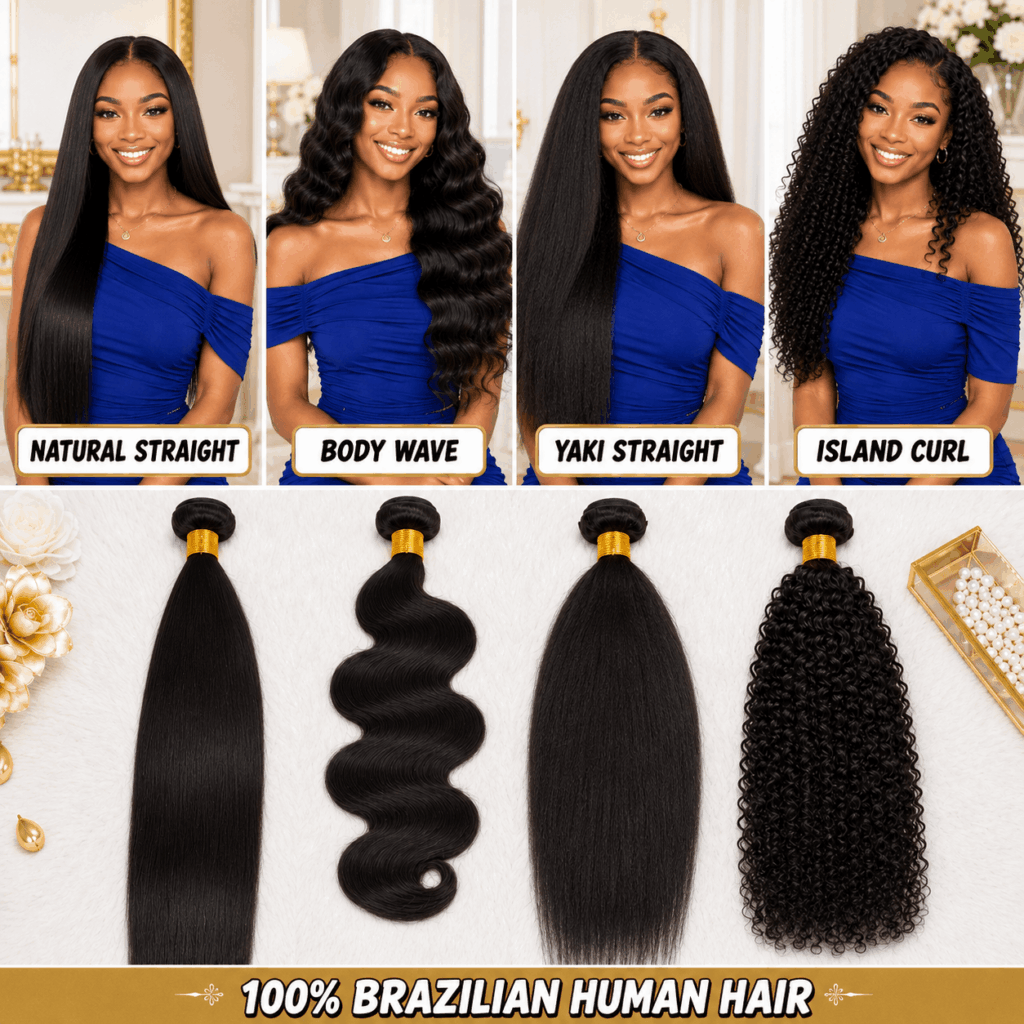 Different Types Of Virgin Brazilian Human Hair Bundles